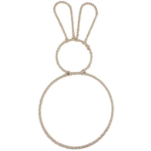 Floristik24 Boucle de décoration de lapin de Pâques lapin de décoration de Pâques naturel 20×40cm 4pcs