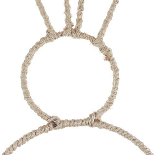 Article Anneau déco Lapin de Pâques Métal Fibre 20×40cm 4pcs