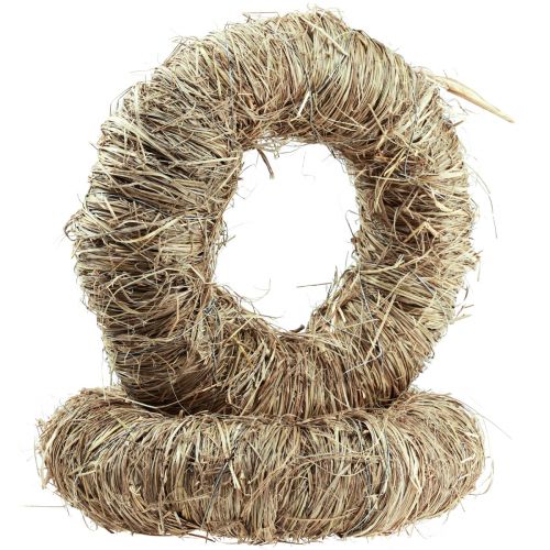 Article Couronne décorative couronne de foin couronne naturelle couronne d&#39;été Ø27cm 2 pcs