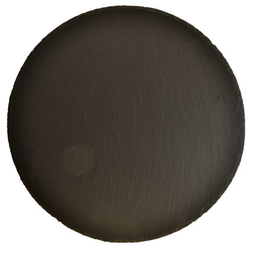 Article Assiette en ardoise naturelle plateau rond en pierre noir Ø20cm 4pcs