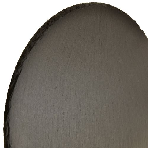 Article Assiette en ardoise naturelle plateau rond en pierre noir Ø30cm 2pcs