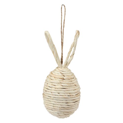 Article Oeufs de Pâques décoratifs à suspendre avec oreilles de lapin 13,5 cm 4pcs