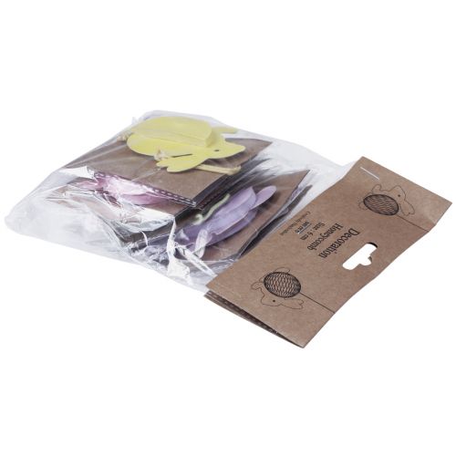 Article Lapins de Pâques en nid d&#39;abeille lapins assis à suspendre 7x4.5x6cm 5 pièces