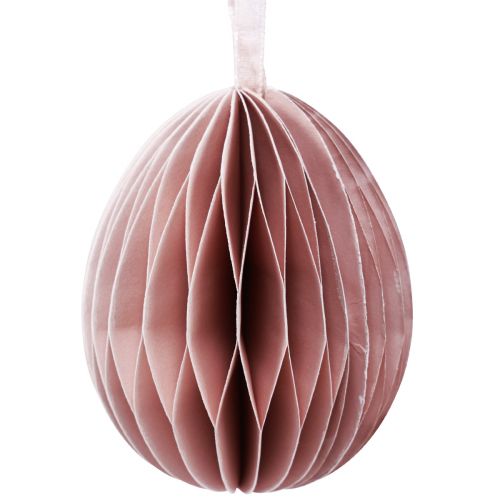 Article Oeufs de Pâques à suspendre oeufs en nid d'abeille blanc orange 8cm 6 pcs