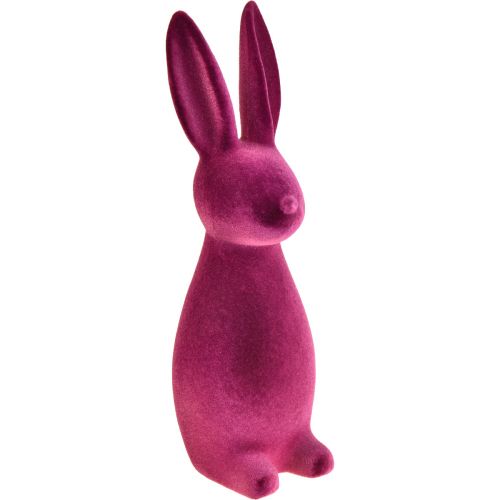 Décoration de Pâques en forme de lapin floqué – 2e choix – Violet 15×15,5×47cm