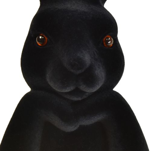 Article Buste de lapin pensant floqué noir – 2e qualité – Pâques 16,5 × 13 × 27 cm