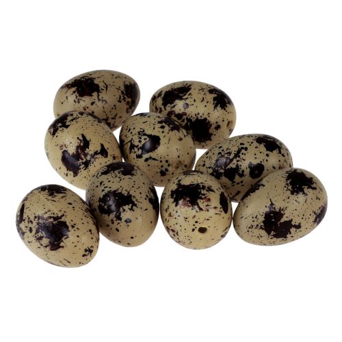 Floristik24 Oeufs de Caille Artificiels Oeufs Décoratifs Plastique Vert 4cm 24 pcs