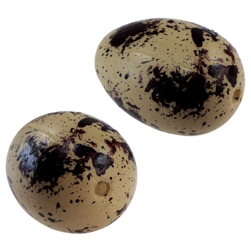 Floristik24 Oeufs de Caille Artificiels Oeufs Décoratifs Plastique Vert 4cm 24 pcs