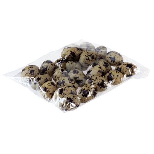 Floristik24 Oeufs de Caille Artificiels Oeufs Décoratifs Plastique Vert 4cm 24 pcs