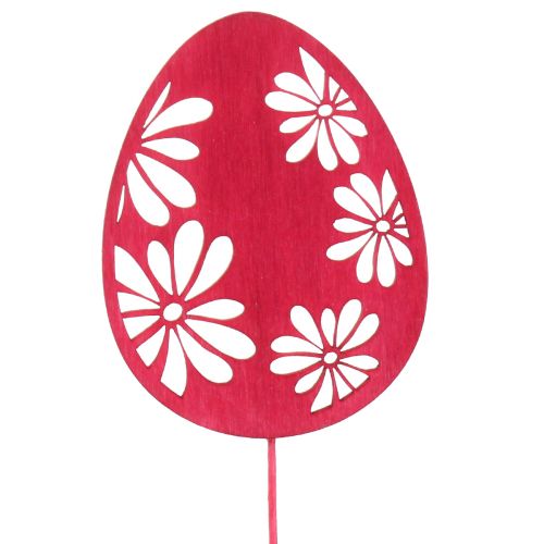Article Oeufs de Pâques bouchons de fleurs décoratifs bois de Pâques 30,5 cm 18 pcs