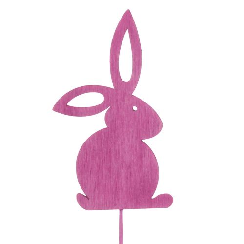 Article Lapins de Pâques en pompon sur pique de fleurs 28cm 16pcs