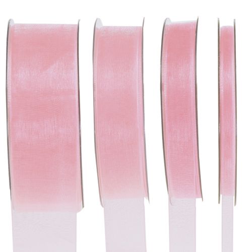 Article Ruban organza ruban cadeau Ruban décoratif rose lisière 50m