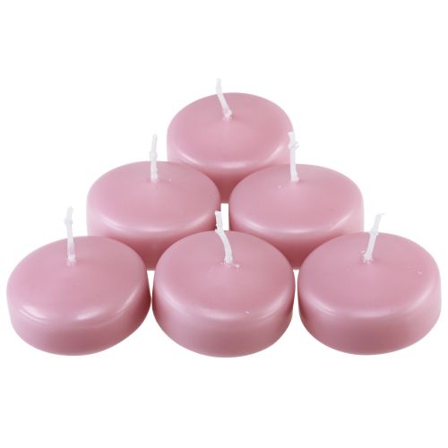 Floristik24 Bougies Flottantes Bougies Flottantes Rose Ø4.5cm H3cm 8 pcs