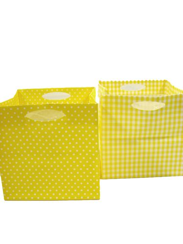 Sac en plastique 12x12cm 12pcs jaune