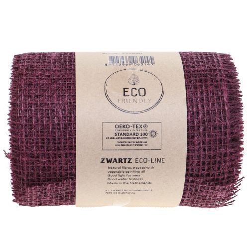Article Chemin de table jute ruban de table ruban de jute rouge vin 15cm 10m