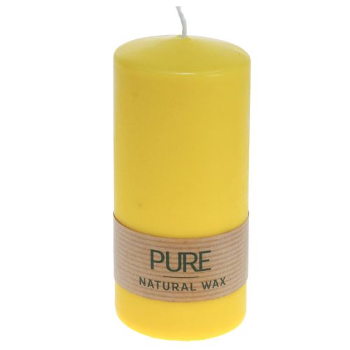 Bougie Pilier Jaune Citron Bougies Wenzel Bougies PURE 130×60mm