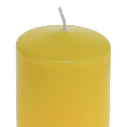 Floristik24 Bougie pilier jaune citron Bougies Wenzel Bougies PURE 130×60mm