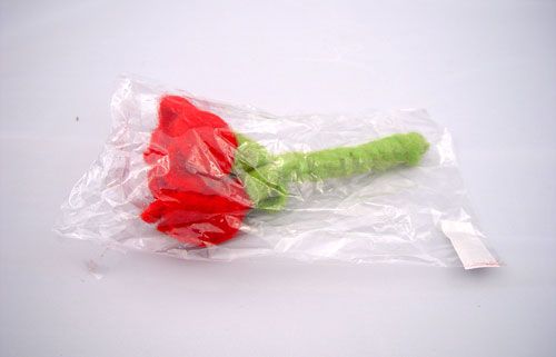 Fleur en feutrine avec 3 têtes florales 15cm