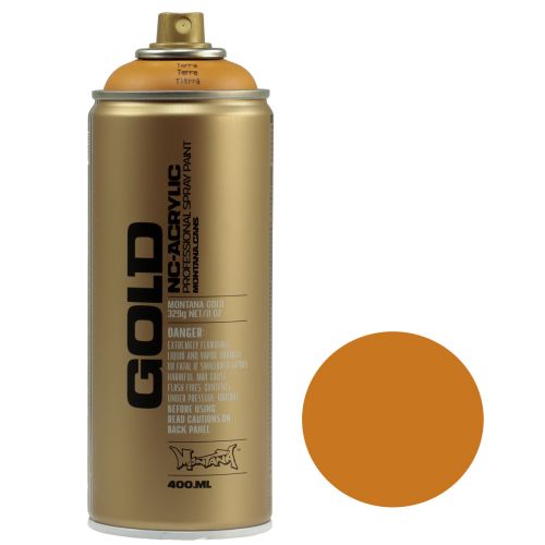 Floristik24 Spray Peinture Spray Ocre Montana Gold Terra Mat 400ml
