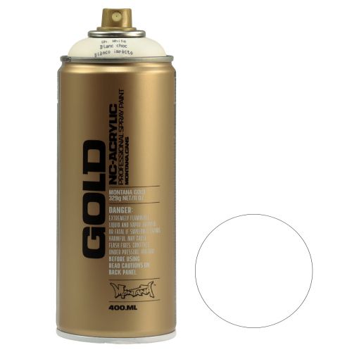 Floristik24 Bombe de peinture blanche en spray Montana Gold Shock White 400ml