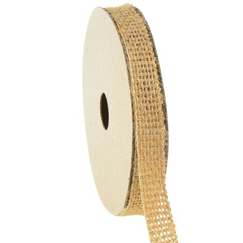 Floristik24 Ruban de jute ruban décoratif ruban cadeau bronze naturel W12mm L10m