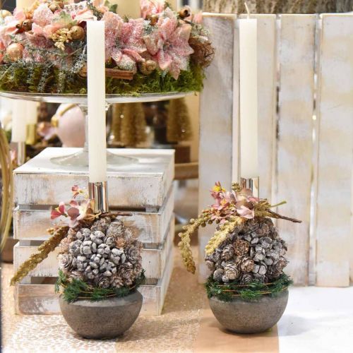 Floristik24 Boule de cônes de décoration de Noël pour accrocher des décorations de sapin de Noël Ø10cm