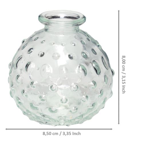 Floristik24 Petit vase en verre vase boule vase clair Ø8,5cm H8cm