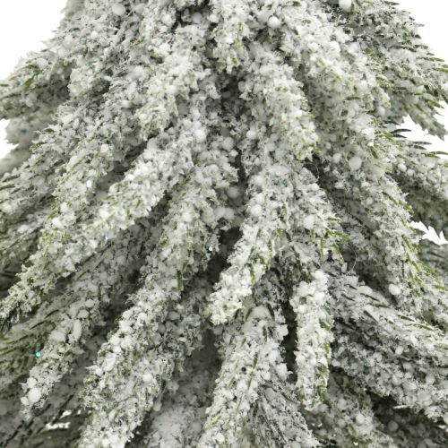 Mini trio de sapins de Noël sur bûche Décoration de Noël 28cm