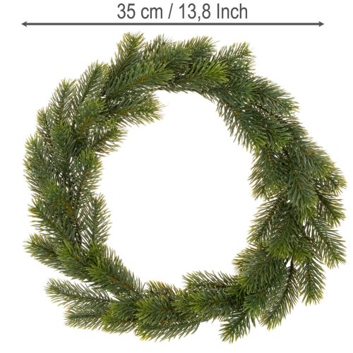 Couronne artificielle de sapin vert pour décoration de porte, 35 cm | Floristik24.be