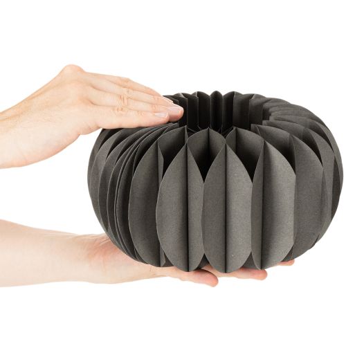 Article Anneau décoratif en papier nid d'abeille en forme de citrouille, 24 cm, lot de 4