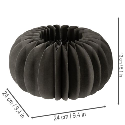 Anneau décoratif en papier nid d'abeille en forme de citrouille, 24 cm, lot de 4 | Floristik24.be