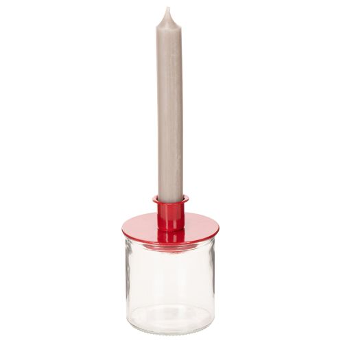 Photophore rond en verre transparent, 8 cm, lot de 3 | Floristik24.be