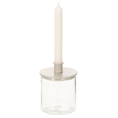 Porte-bougie chauffe-plat en verre, rond, verre transparent, polyvalent, 12 cm, lot de 2 | Floristik24.be
