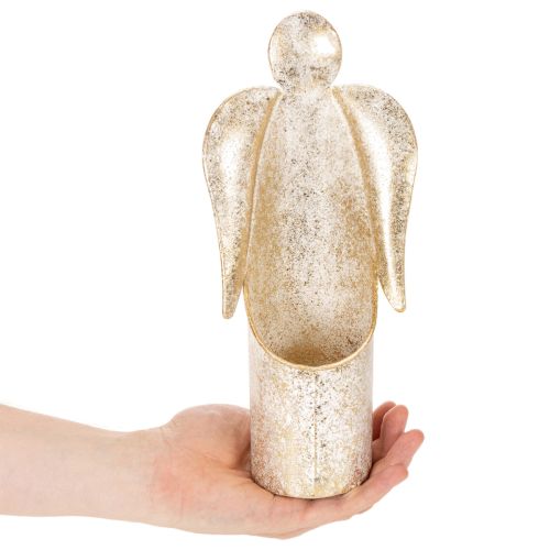 Bougeoir figurine d'ange doré décoration festive 27 cm | Floristik24.be