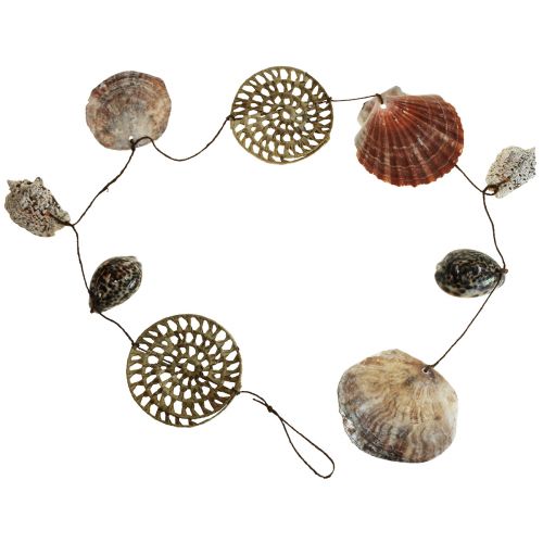 Article Décoration murale décorative maritime, guirlande coquillage, guirlande maritime L125cm