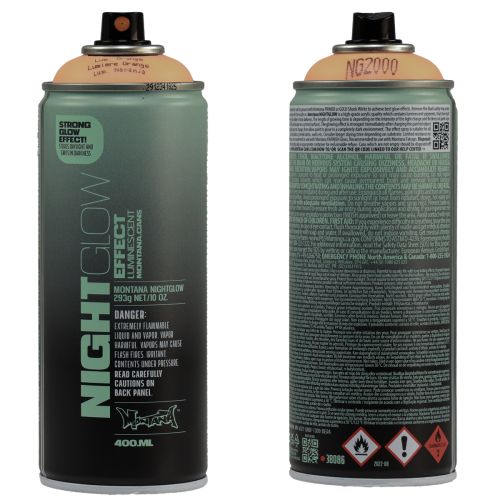 Article Bombe de peinture fluorescente Nightglow Orange Neon 400 ml