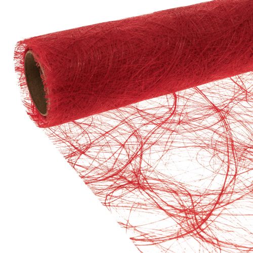 Floristik24 Déco polaire Sizoweb chemin de table rouge 30cm 5m