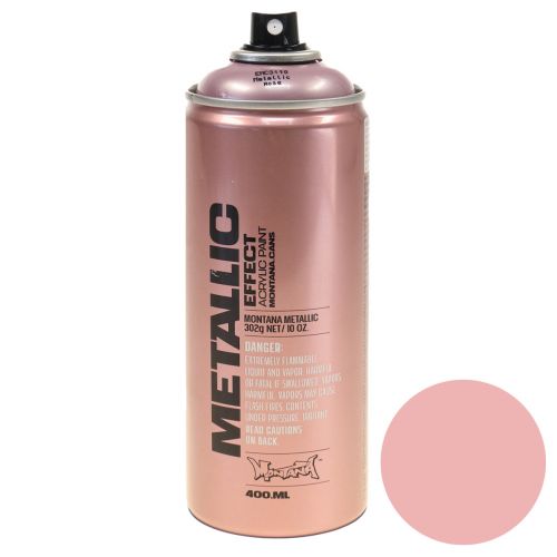 Floristik24 Bombe de peinture effet spray peinture métallisée rosé bombe aérosol 400ml