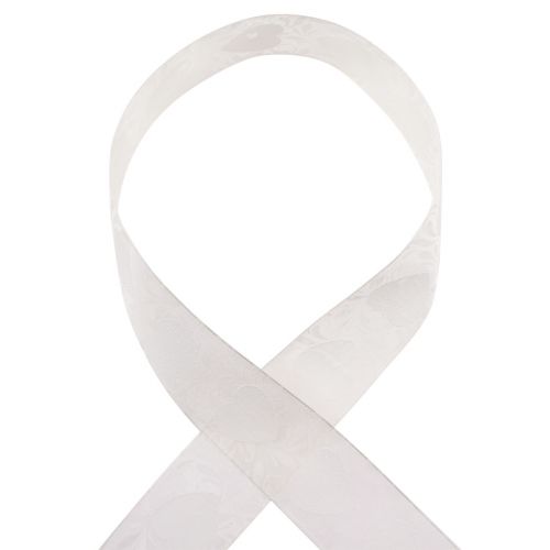 Article Ruban organza crème ruban décoratif coeurs 40mm 15m