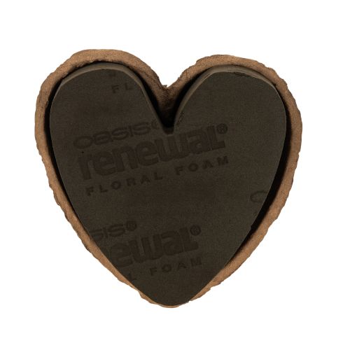 Cœur en mousse florale OASIS® Renewal® Biolit® 18 cm (2 pièces)