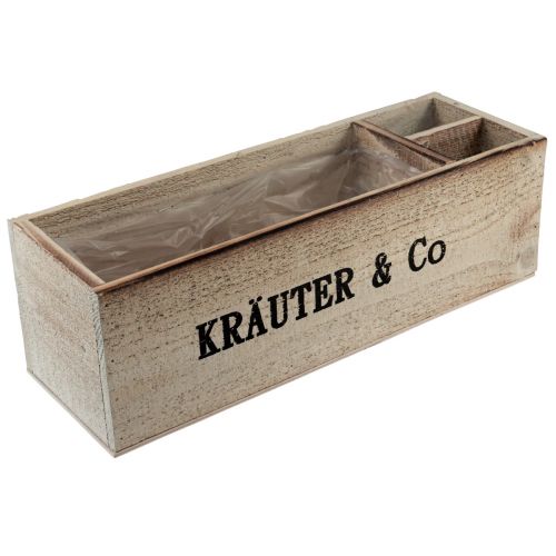 Boîte à herbes boîte à herbes en bois naturel 39×13×12cm