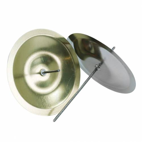 Floristik24 Bougeoir avec épine dorée Ø5cm 36 pcs