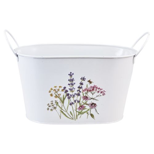 Article Bol à fleurs en métal, jardinière à plantes 27×16×15,5 cm