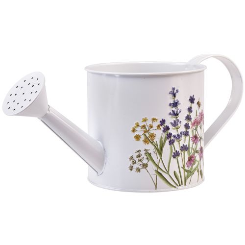 Article Arrosoir métal pour pot de plantation blanc 13,5cm