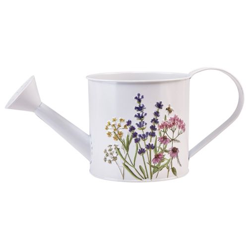 Article Arrosoir métal pour pot de plantation blanc 13,5cm