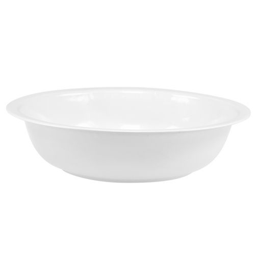 Article Bol en métal aspect émail blanc Ø29cm H7,5cm