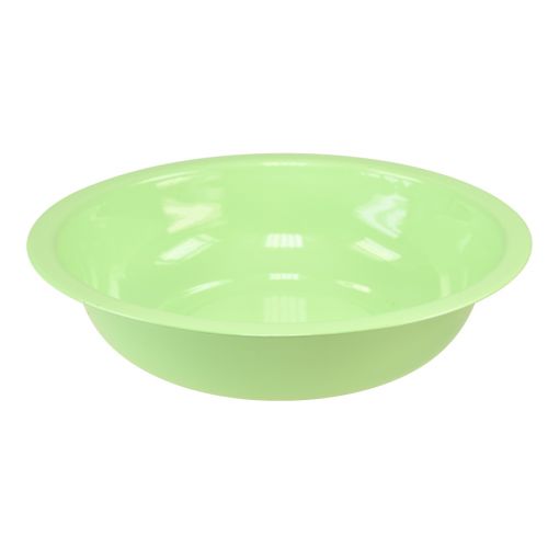 Bol décoratif en métal bol en métal vert aspect émail Ø29cm