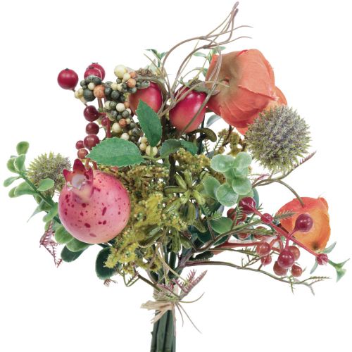 Floristik24 Bouquet de fleurs artificielles physalis globe chardon décoration grenade 21cm