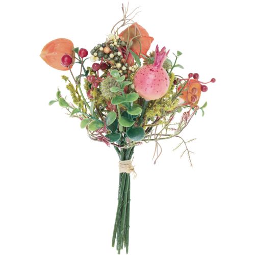 Floristik24 Bouquet de fleurs artificielles physalis globe chardon décoration grenade 21cm