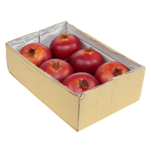 Floristik24 Grenade déco fruits déco alimentaire mannequins rouges 8cm 6pcs